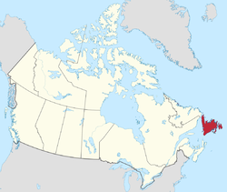 Location of Republic of Newfoundland